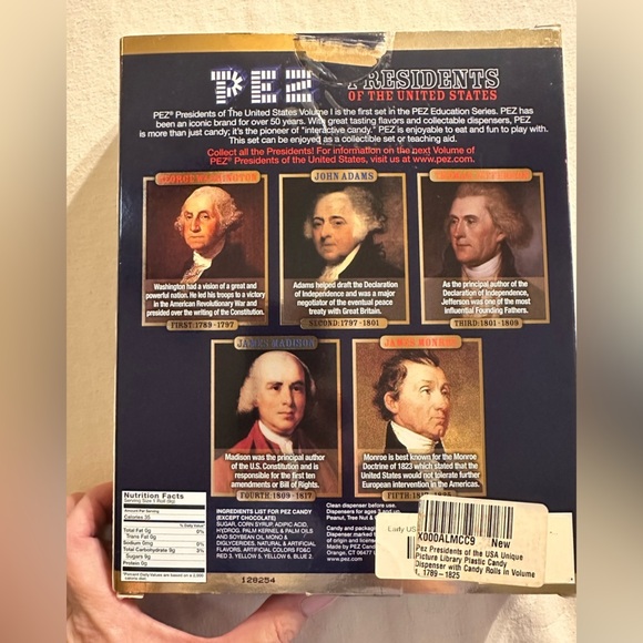 Pez Presidents Diapensers Limited Edition Education Series Volume 1 - 1789-1835 - Picture 2 of 4